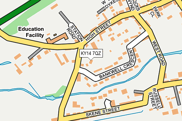 KY14 7QZ map - OS OpenMap – Local (Ordnance Survey) KY14 7QZ map - OS OpenMap – Local (Ordnance Survey)