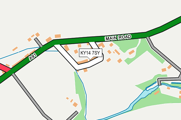 KY14 7SY map - OS OpenMap – Local (Ordnance Survey)