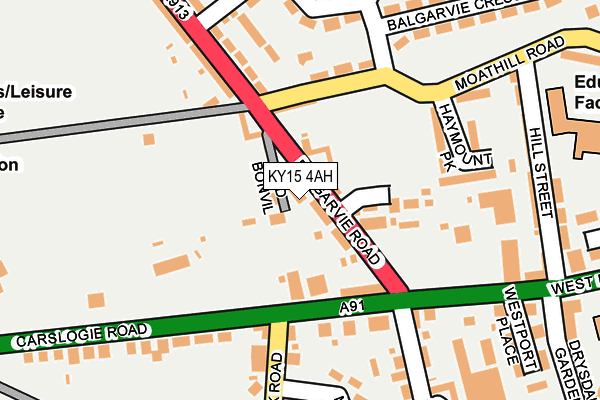 KY15 4AH map - OS OpenMap – Local (Ordnance Survey) KY15 4AH map - OS OpenMap – Local (Ordnance Survey)