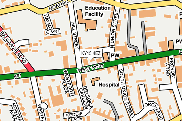 KY15 4EZ map - OS OpenMap – Local (Ordnance Survey) KY15 4EZ map - OS OpenMap – Local (Ordnance Survey)