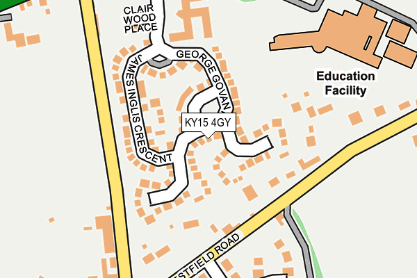 KY15 4GY map - OS OpenMap – Local (Ordnance Survey) KY15 4GY map - OS OpenMap – Local (Ordnance Survey)