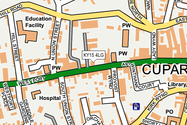 KY15 4LG map - OS OpenMap – Local (Ordnance Survey) KY15 4LG map - OS OpenMap – Local (Ordnance Survey)