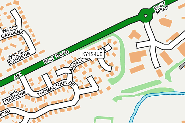 KY15 4UE map - OS OpenMap – Local (Ordnance Survey) KY15 4UE map - OS OpenMap – Local (Ordnance Survey)