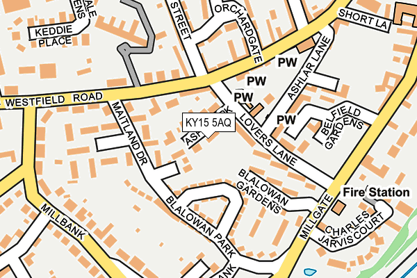 KY15 5AQ map - OS OpenMap – Local (Ordnance Survey)