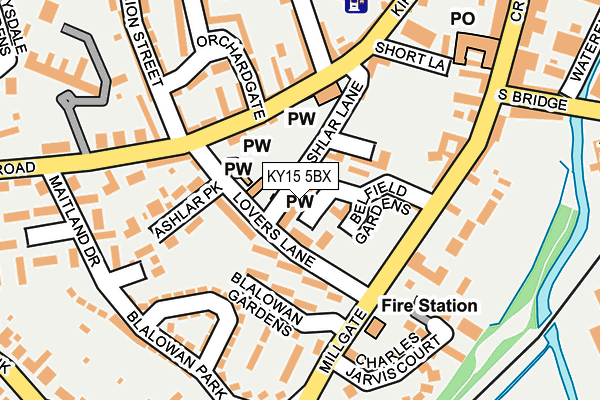 KY15 5BX map - OS OpenMap – Local (Ordnance Survey)
