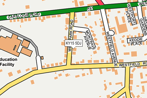 KY15 5DJ map - OS OpenMap – Local (Ordnance Survey) KY15 5DJ map - OS OpenMap – Local (Ordnance Survey)