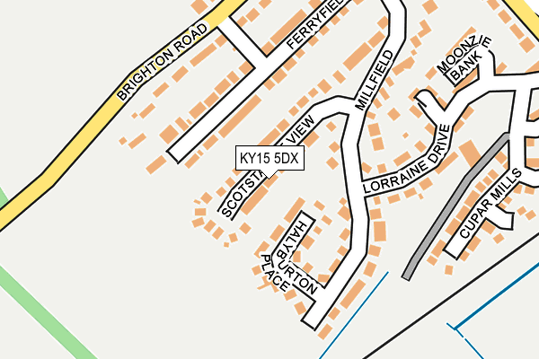 KY15 5DX map - OS OpenMap – Local (Ordnance Survey)