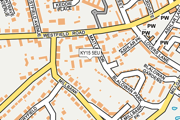 KY15 5EU map - OS OpenMap – Local (Ordnance Survey)