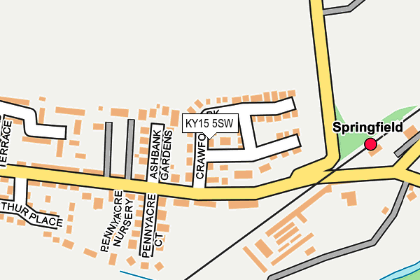 KY15 5SW map - OS OpenMap – Local (Ordnance Survey) KY15 5SW map - OS OpenMap – Local (Ordnance Survey)