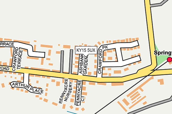 KY15 5UX map - OS OpenMap – Local (Ordnance Survey) KY15 5UX map - OS OpenMap – Local (Ordnance Survey)