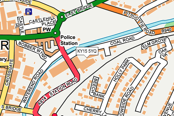 KY15 5YQ map - OS OpenMap – Local (Ordnance Survey)