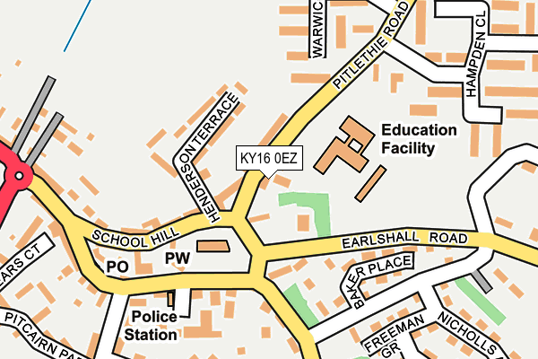 KY16 0EZ map - OS OpenMap – Local (Ordnance Survey) KY16 0EZ map - OS OpenMap – Local (Ordnance Survey)