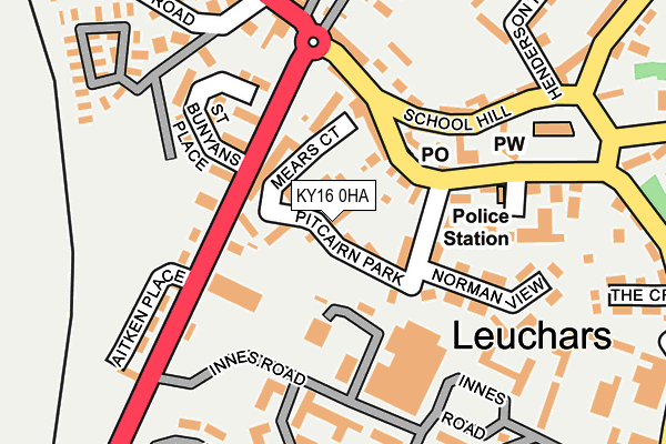 KY16 0HA map - OS OpenMap – Local (Ordnance Survey)