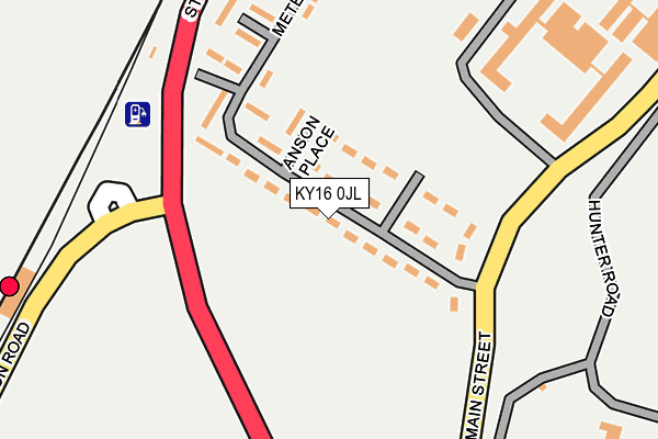 KY16 0JL map - OS OpenMap – Local (Ordnance Survey) KY16 0JL map - OS OpenMap – Local (Ordnance Survey)