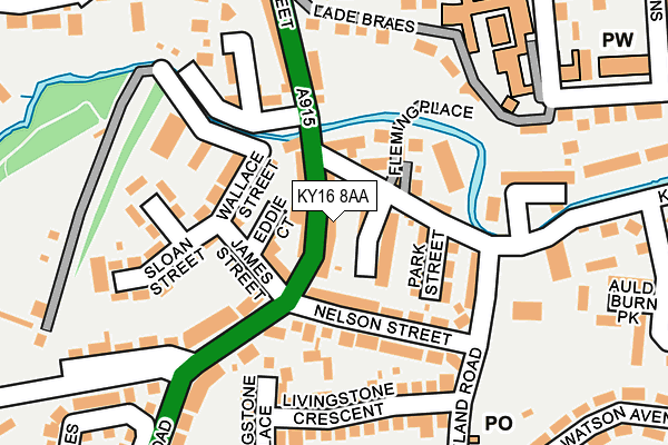 KY16 8AA map - OS OpenMap – Local (Ordnance Survey) KY16 8AA map - OS OpenMap – Local (Ordnance Survey)