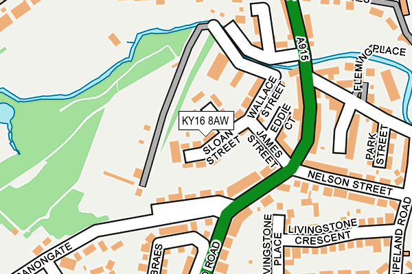 KY16 8AW map - OS OpenMap – Local (Ordnance Survey) KY16 8AW map - OS OpenMap – Local (Ordnance Survey)