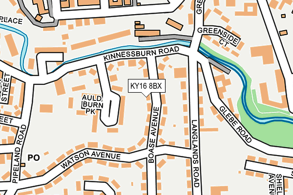 KY16 8BX map - OS OpenMap – Local (Ordnance Survey) KY16 8BX map - OS OpenMap – Local (Ordnance Survey)