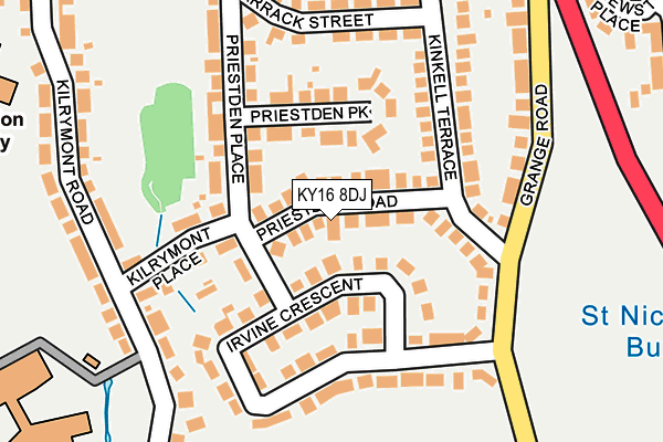 KY16 8DJ map - OS OpenMap – Local (Ordnance Survey) KY16 8DJ map - OS OpenMap – Local (Ordnance Survey)