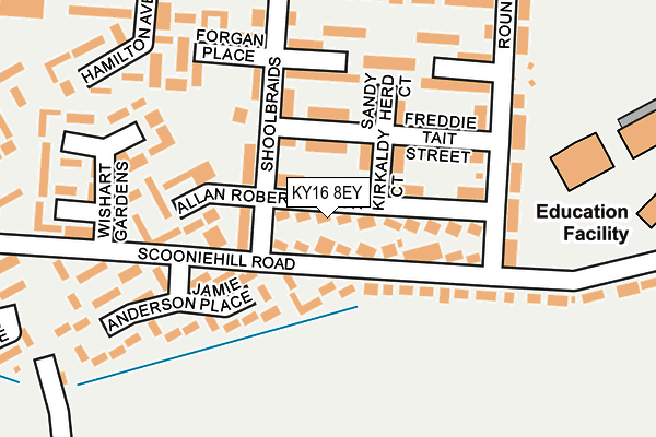 KY16 8EY map - OS OpenMap – Local (Ordnance Survey)