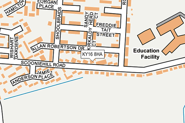 KY16 8HA map - OS OpenMap – Local (Ordnance Survey) KY16 8HA map - OS OpenMap – Local (Ordnance Survey)