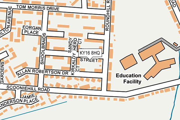 KY16 8HQ map - OS OpenMap – Local (Ordnance Survey) KY16 8HQ map - OS OpenMap – Local (Ordnance Survey)