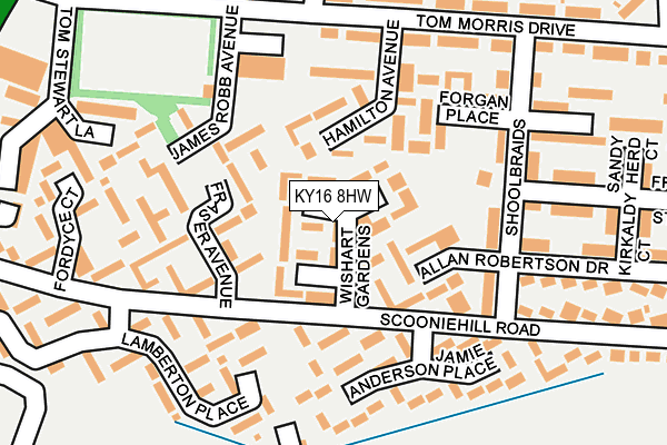 KY16 8HW map - OS OpenMap – Local (Ordnance Survey) KY16 8HW map - OS OpenMap – Local (Ordnance Survey)