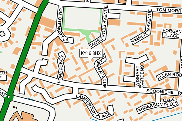 KY16 8HX map - OS OpenMap – Local (Ordnance Survey) KY16 8HX map - OS OpenMap – Local (Ordnance Survey)