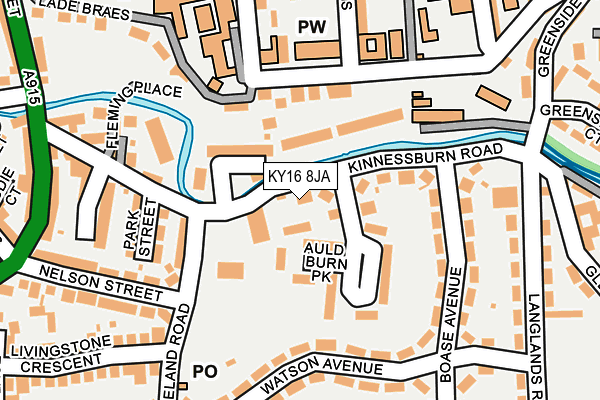 KY16 8JA map - OS OpenMap – Local (Ordnance Survey) KY16 8JA map - OS OpenMap – Local (Ordnance Survey)