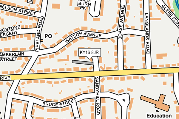 KY16 8JR map - OS OpenMap – Local (Ordnance Survey) KY16 8JR map - OS OpenMap – Local (Ordnance Survey)