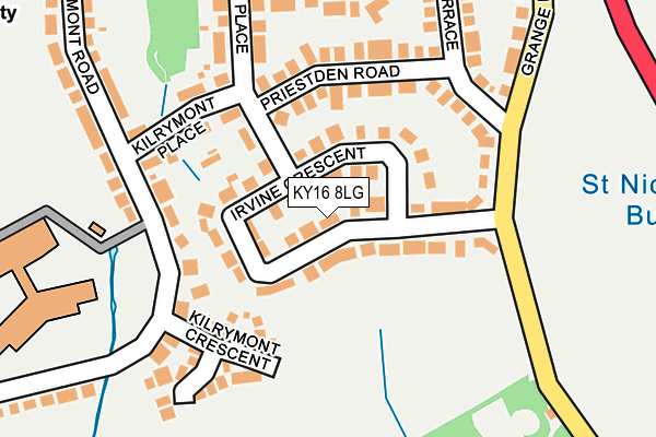 KY16 8LG map - OS OpenMap – Local (Ordnance Survey) KY16 8LG map - OS OpenMap – Local (Ordnance Survey)