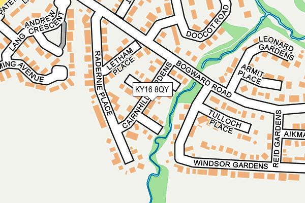 KY16 8QY map - OS OpenMap – Local (Ordnance Survey) KY16 8QY map - OS OpenMap – Local (Ordnance Survey)