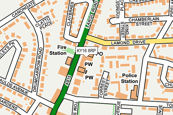 KY16 8RP map - OS OpenMap – Local (Ordnance Survey) KY16 8RP map - OS OpenMap – Local (Ordnance Survey)