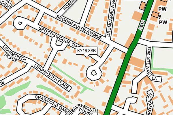 KY16 8SB map - OS OpenMap – Local (Ordnance Survey) KY16 8SB map - OS OpenMap – Local (Ordnance Survey)