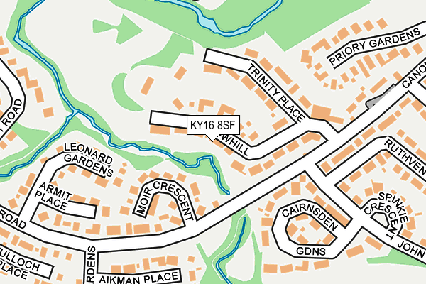 KY16 8SF map - OS OpenMap – Local (Ordnance Survey) KY16 8SF map - OS OpenMap – Local (Ordnance Survey)