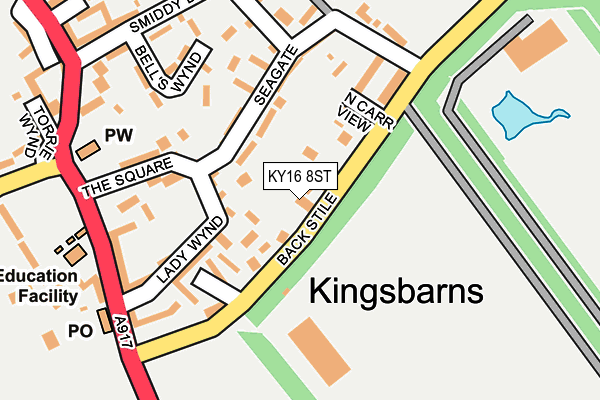 KY16 8ST map - OS OpenMap – Local (Ordnance Survey) KY16 8ST map - OS OpenMap – Local (Ordnance Survey)