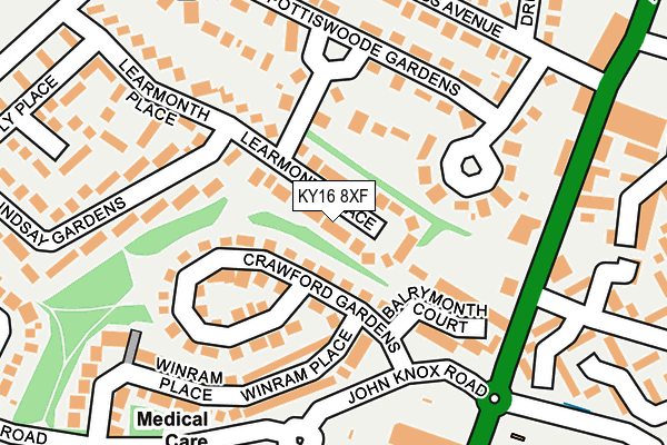 KY16 8XF map - OS OpenMap – Local (Ordnance Survey) KY16 8XF map - OS OpenMap – Local (Ordnance Survey)