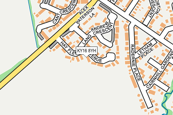 KY16 8YH map - OS OpenMap – Local (Ordnance Survey) KY16 8YH map - OS OpenMap – Local (Ordnance Survey)