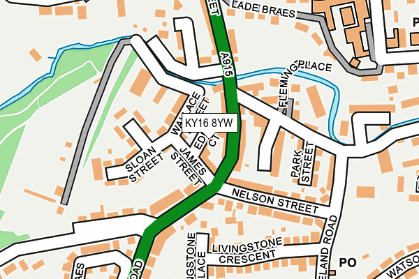 KY16 8YW map - OS OpenMap – Local (Ordnance Survey)