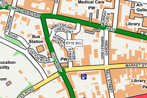 KY16 9HJ map - OS OpenMap – Local (Ordnance Survey) KY16 9HJ map - OS OpenMap – Local (Ordnance Survey)