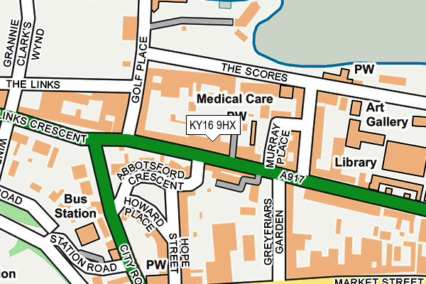KY16 9HX map - OS OpenMap – Local (Ordnance Survey) KY16 9HX map - OS OpenMap – Local (Ordnance Survey)