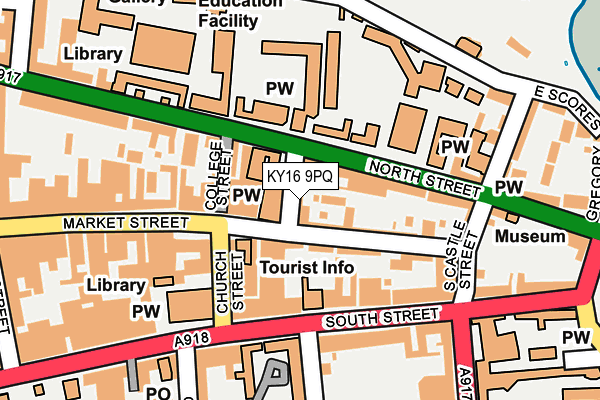 KY16 9PQ map - OS OpenMap – Local (Ordnance Survey) KY16 9PQ map - OS OpenMap – Local (Ordnance Survey)