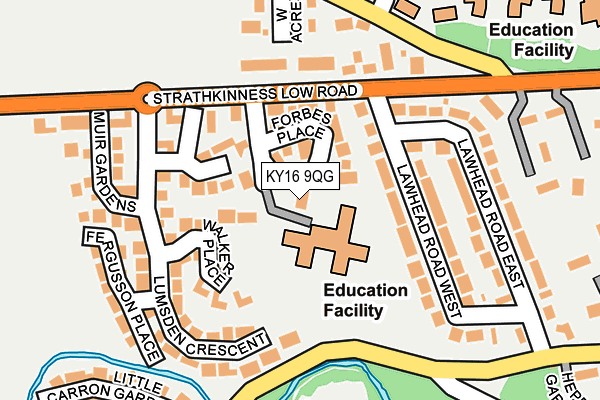 KY16 9QG map - OS OpenMap – Local (Ordnance Survey) KY16 9QG map - OS OpenMap – Local (Ordnance Survey)
