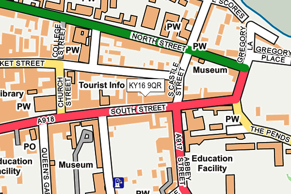 KY16 9QR map - OS OpenMap – Local (Ordnance Survey) KY16 9QR map - OS OpenMap – Local (Ordnance Survey)