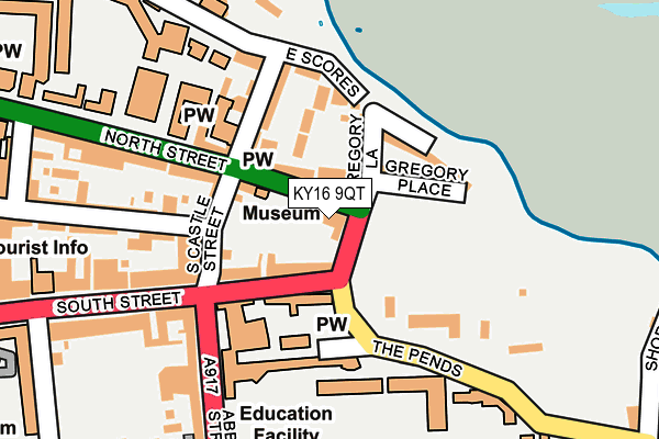 KY16 9QT map - OS OpenMap – Local (Ordnance Survey) KY16 9QT map - OS OpenMap – Local (Ordnance Survey)