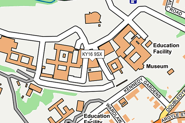 KY16 9SX map - OS OpenMap – Local (Ordnance Survey) KY16 9SX map - OS OpenMap – Local (Ordnance Survey)