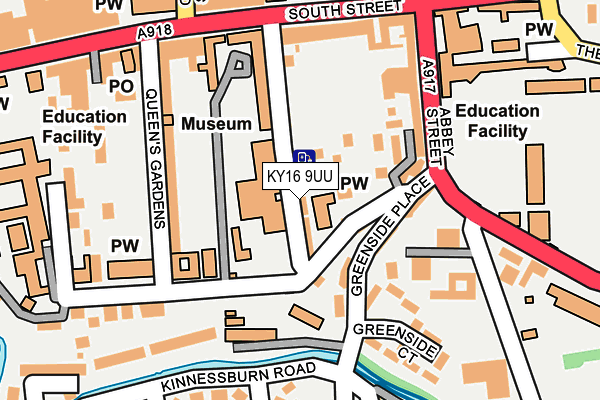 KY16 9UU map - OS OpenMap – Local (Ordnance Survey) KY16 9UU map - OS OpenMap – Local (Ordnance Survey)