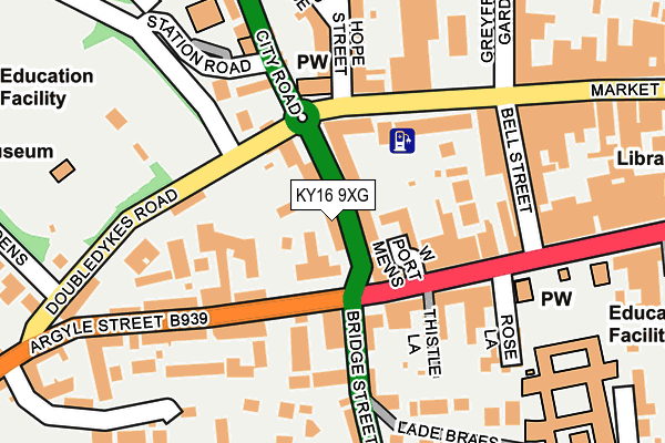 KY16 9XG map - OS OpenMap – Local (Ordnance Survey) KY16 9XG map - OS OpenMap – Local (Ordnance Survey)
