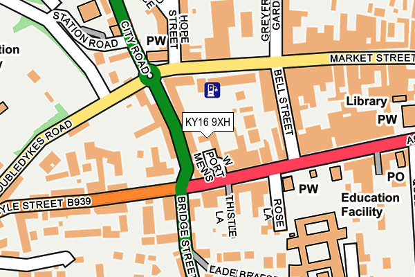 KY16 9XH map - OS OpenMap – Local (Ordnance Survey) KY16 9XH map - OS OpenMap – Local (Ordnance Survey)