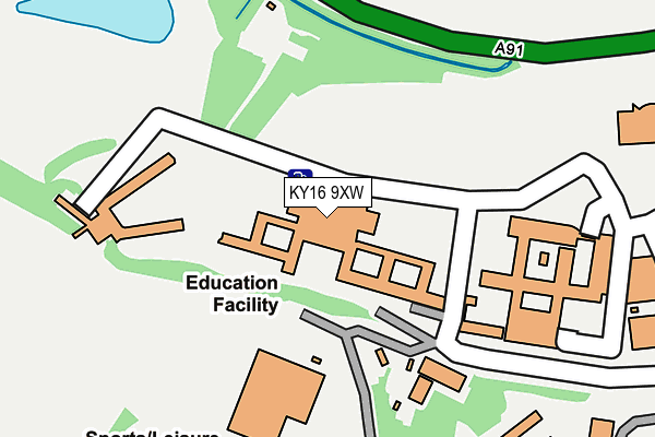 KY16 9XW map - OS OpenMap – Local (Ordnance Survey) KY16 9XW map - OS OpenMap – Local (Ordnance Survey)