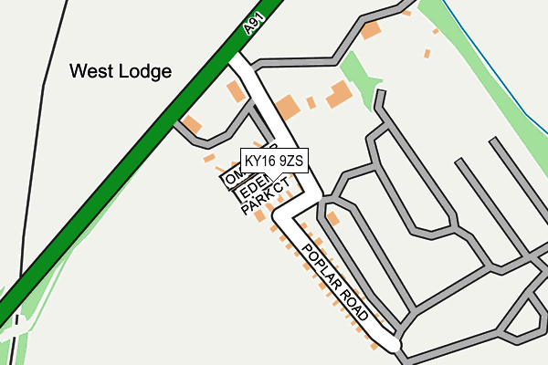 KY16 9ZS map - OS OpenMap – Local (Ordnance Survey)